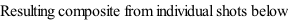 Resulting composite from individual shots below